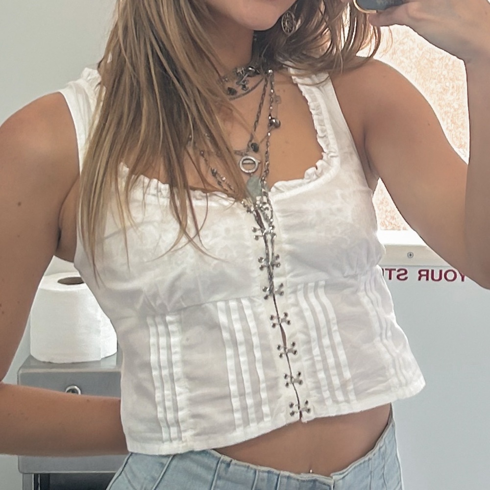 White Free People Corset Top